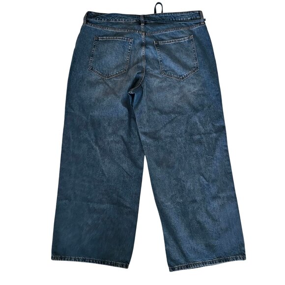 Wild Fable Women's Blue Light Wash Cotton Denim Low Rise Baggy Jean Size 17 - Picture 4 of 16